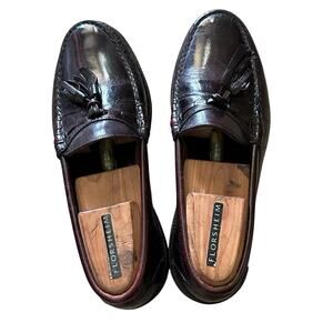 Florsheim Men's Black Imperial Tassel Fringe Leather Loafers Dress Shoes Size 7